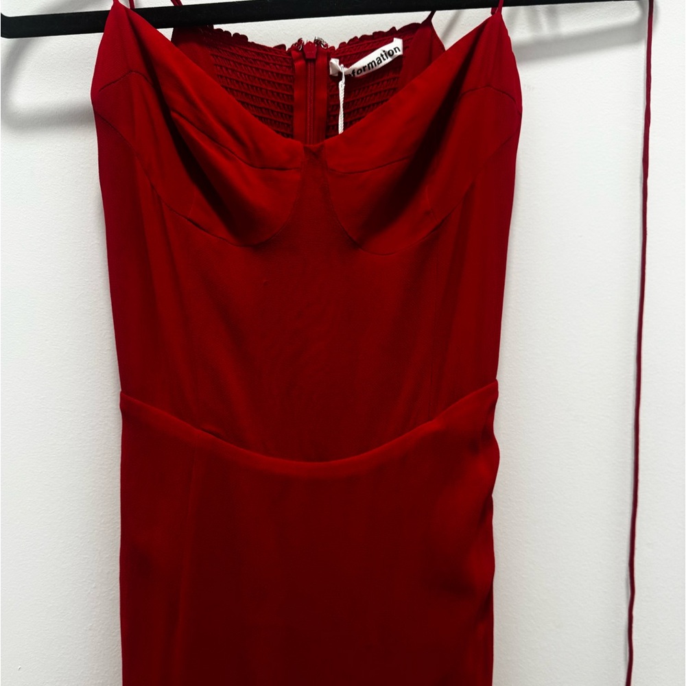 Reformation Kourtney Dress in Red - Picture 5 of 9